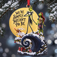 Load image into Gallery viewer, We're Simply Meant to Be - Spooky Christmas Duo Ornament - Personalized Gift for Couples

