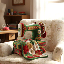 Load image into Gallery viewer, Sewing Happiness - Personalized Shaped Pillow for Sewing Lovers Pillow PopCulturePrints
