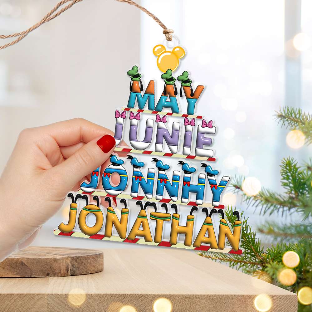 Custom Family Christmas Acrylic Alphabet Ornament Ornament PopCulturePrints