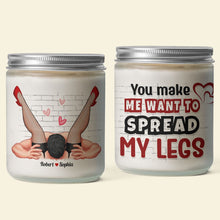 Load image into Gallery viewer, Personalized Couple Scented Candle - Fun &amp; Flirty Design Scented Candle PopCulturePrints
