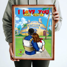 Load image into Gallery viewer, Personalized Couple Canvas Print - I Love You Just Saiyan Poster &amp; Canvas PopCulturePrints
