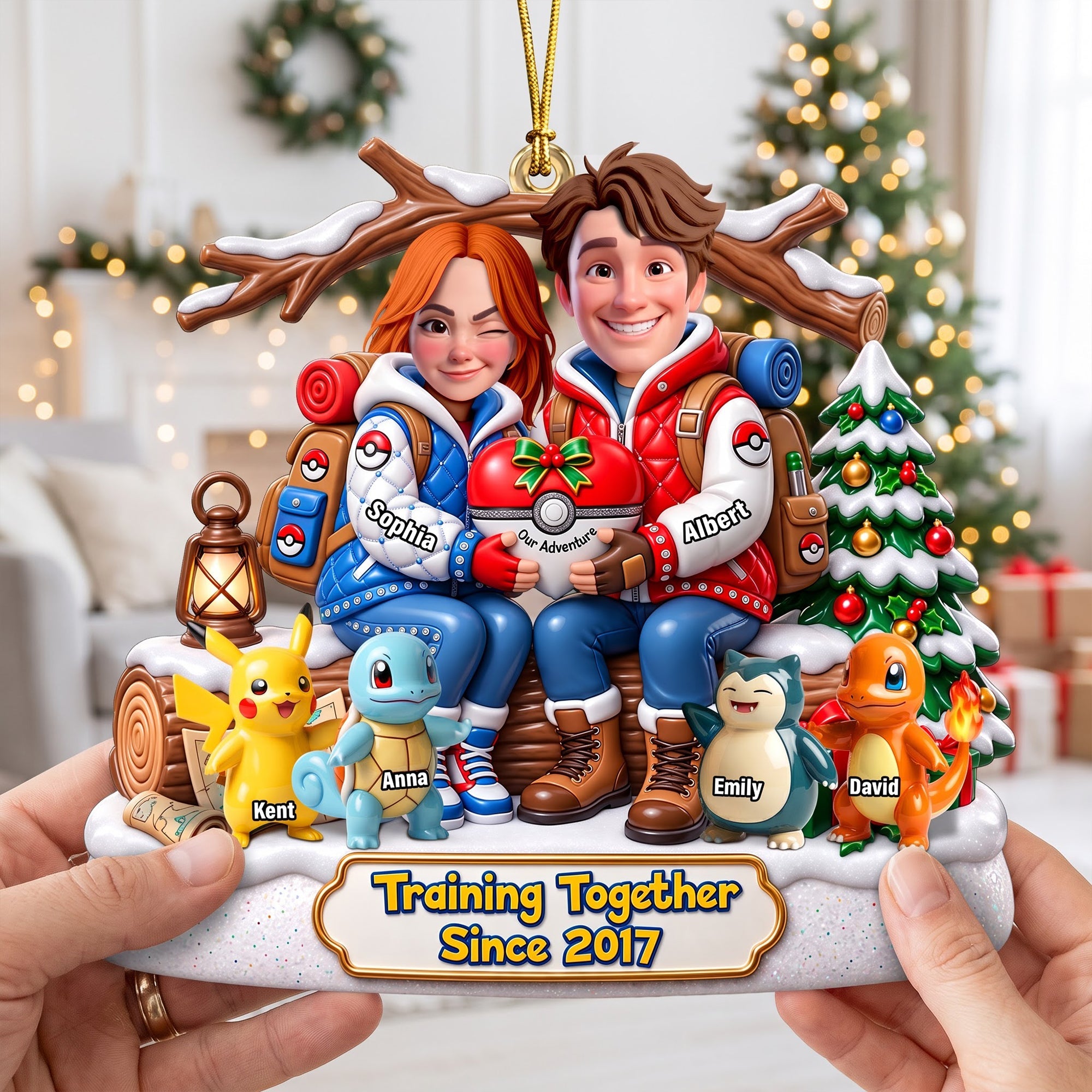 Training Together - Personalized Couple Ornament for Family Celebrations