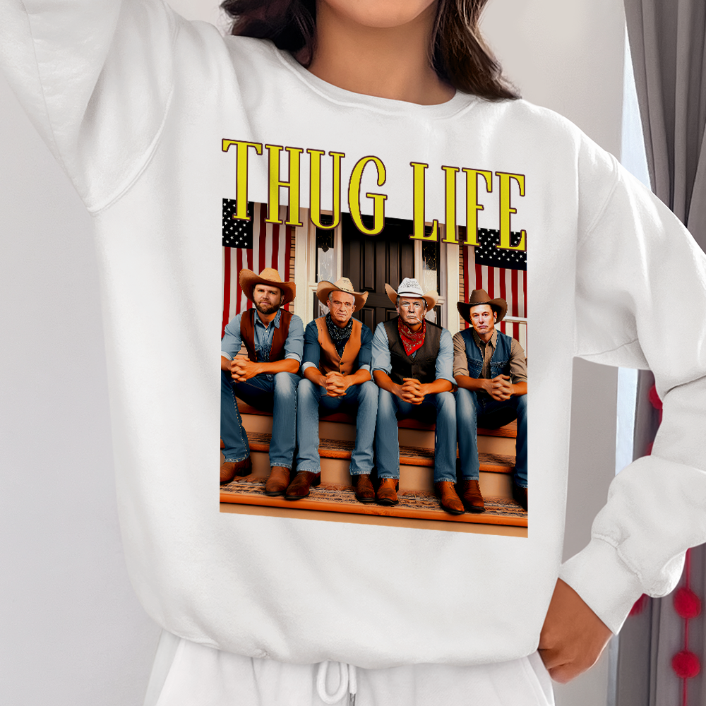 Thug Life Cowboy Christmas Sweatshirt