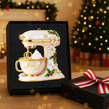 Load image into Gallery viewer, “Bake Memories This Christmas” - Personalized Baking Mixer Acrylic Ornament - Perfect Gift for Chefs, Bakers, and Food Lovers Ornament PopCulturePrints
