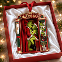 Load image into Gallery viewer, Smile for Santa, Misbehave for Me - Personalized Cheeky Couple Acrylic Ornament Gift Ornament PopCulturePrints
