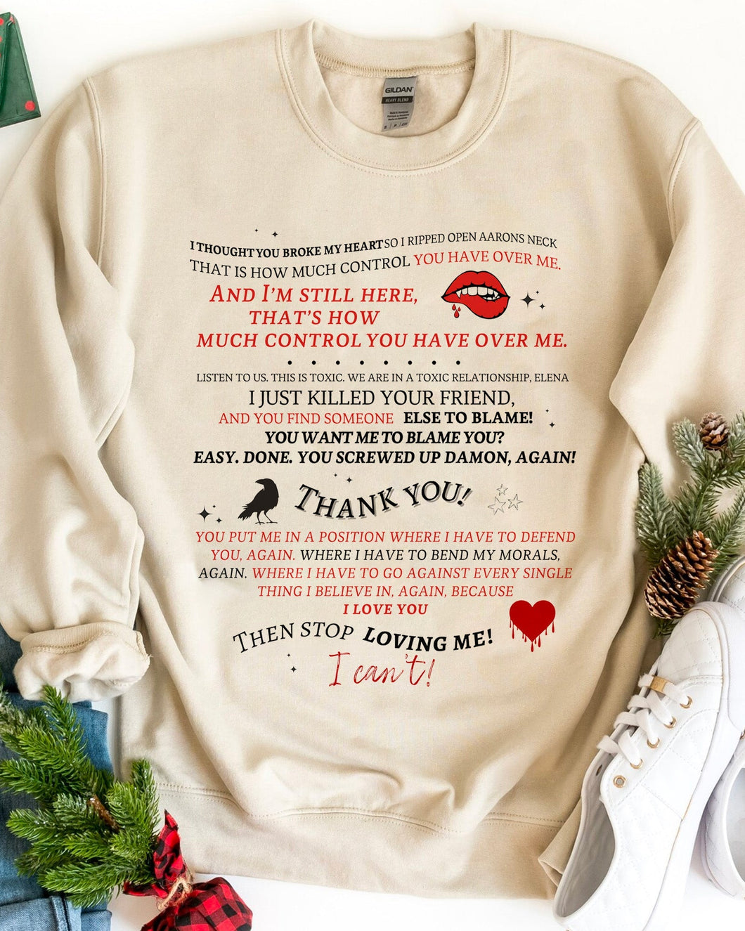 Damon Salvatore Themed Quote Sweatshirt - Fans Collection