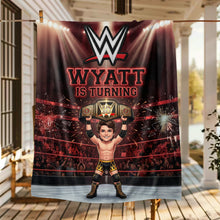 Load image into Gallery viewer, Celebrate Your Champion! Custom Arena Fighter Blanket - Perfect Gift for Wrestling Fans Blanket PopCulturePrints
