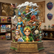 Load image into Gallery viewer, "Celebrate 40 Years of Adventure!" – Personalized 40 Years of Adventure &amp; Courage Shaped Plaque – Custom Gift for Fans and Gamers Shaped Plaques PopCulturePrints
