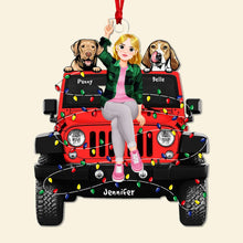 Load image into Gallery viewer, Custom Christmas Ornament for Dog Lovers - Personalized Jeep Decoration
