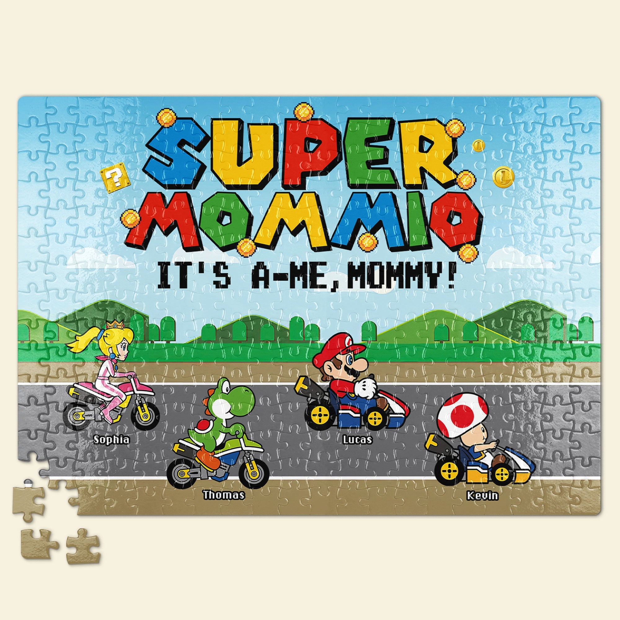 Super Mom Personalized Jigsaw Puzzle - Fun Gift for Mother's Day Jigsaw Puzzles PopCulturePrints