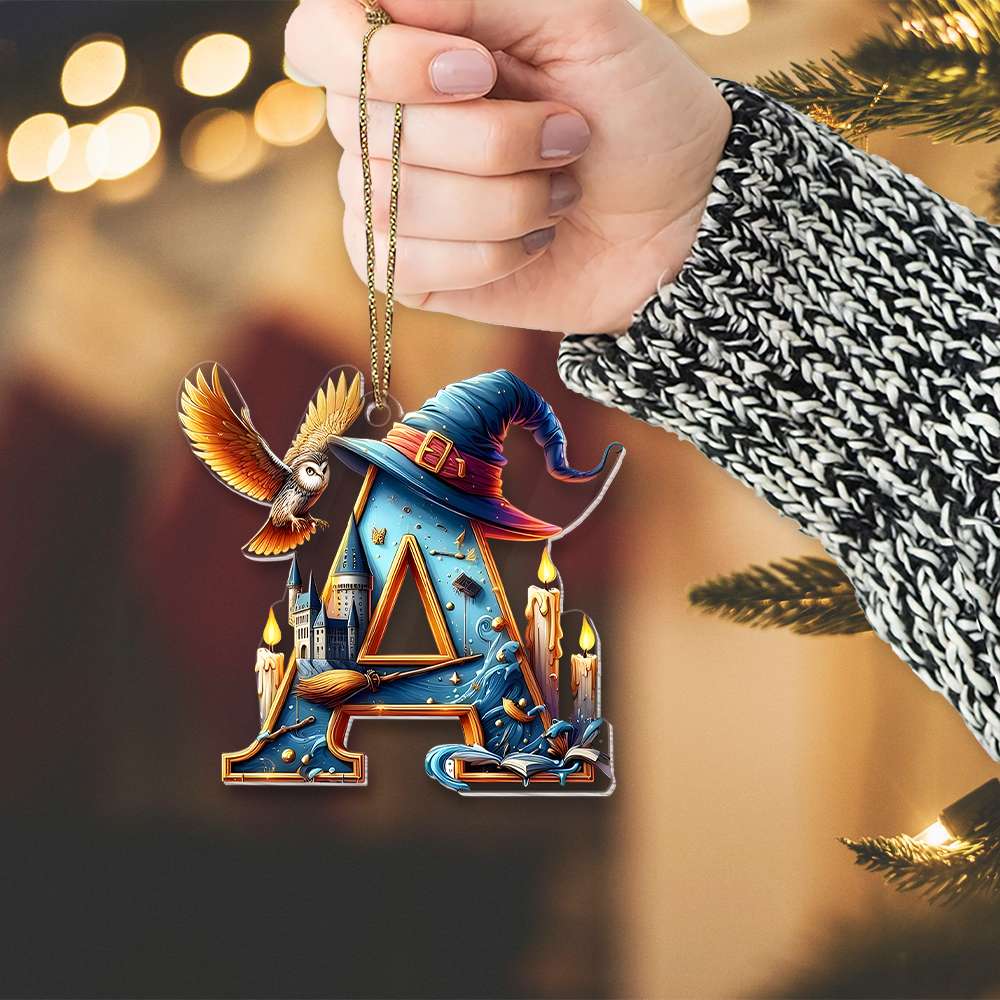 Personalized Movie Fan Alphabet Ornament - Magical 'A'