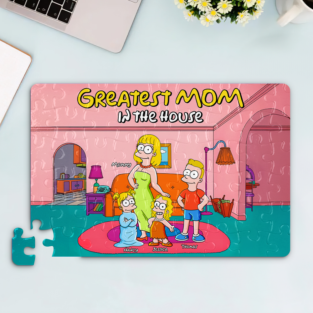 "Greatest Mom in the House" - Personalized Jigsaw Puzzle for Mom, Grandma & Special Women Jigsaw Puzzles PopCulturePrints