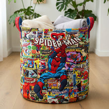 Load image into Gallery viewer, “Unleash the Heroic Spirit!” - Personalized Action Hero Laundry Basket - Perfect Gift for Kids
