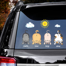 Load image into Gallery viewer, Personalized Cat Lover Car Window Decal - Cute Cat Bum Design
