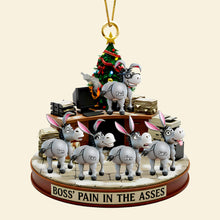 Load image into Gallery viewer, “Bring Joy to Your Workspace!” - Fun Donkey Coworkers Ornament, Personalized Gift for Boss Ornament PopCulturePrints
