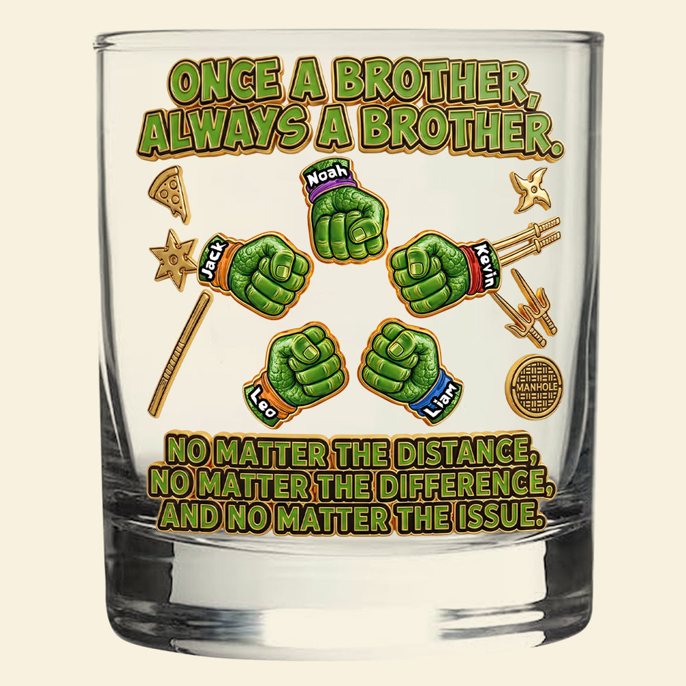 Once a Brother, Always a Brother - Unbreakable Brotherhood Round Glass - Personalized Gift for Brothers