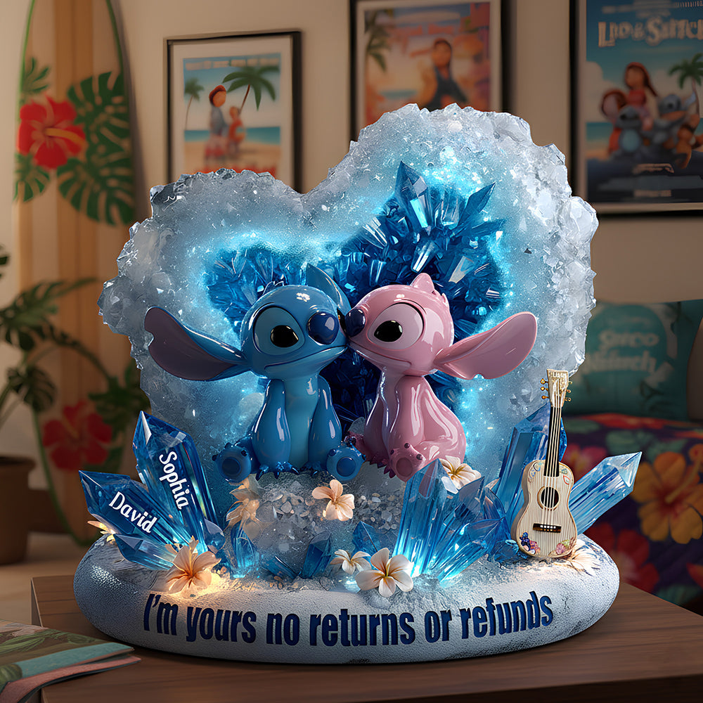 I'm Yours No Returns or Refunds - Cute Couple Acrylic Plaque - Personalized Gifts for Couples Shaped Plaques PopCulturePrints