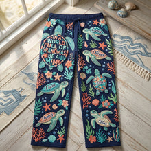 Load image into Gallery viewer, In a World Full of Grandmas, Be a Mimi - Personalized Grandma Turtle Pajama Pants Pajama Pant PopCulturePrints
