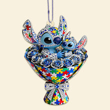 Load image into Gallery viewer, “Forever Loved” - Personalized Puzzle Bouquet Keychain - Gift for Autism Moms, Grandmas, and More Keychains PopCulturePrints
