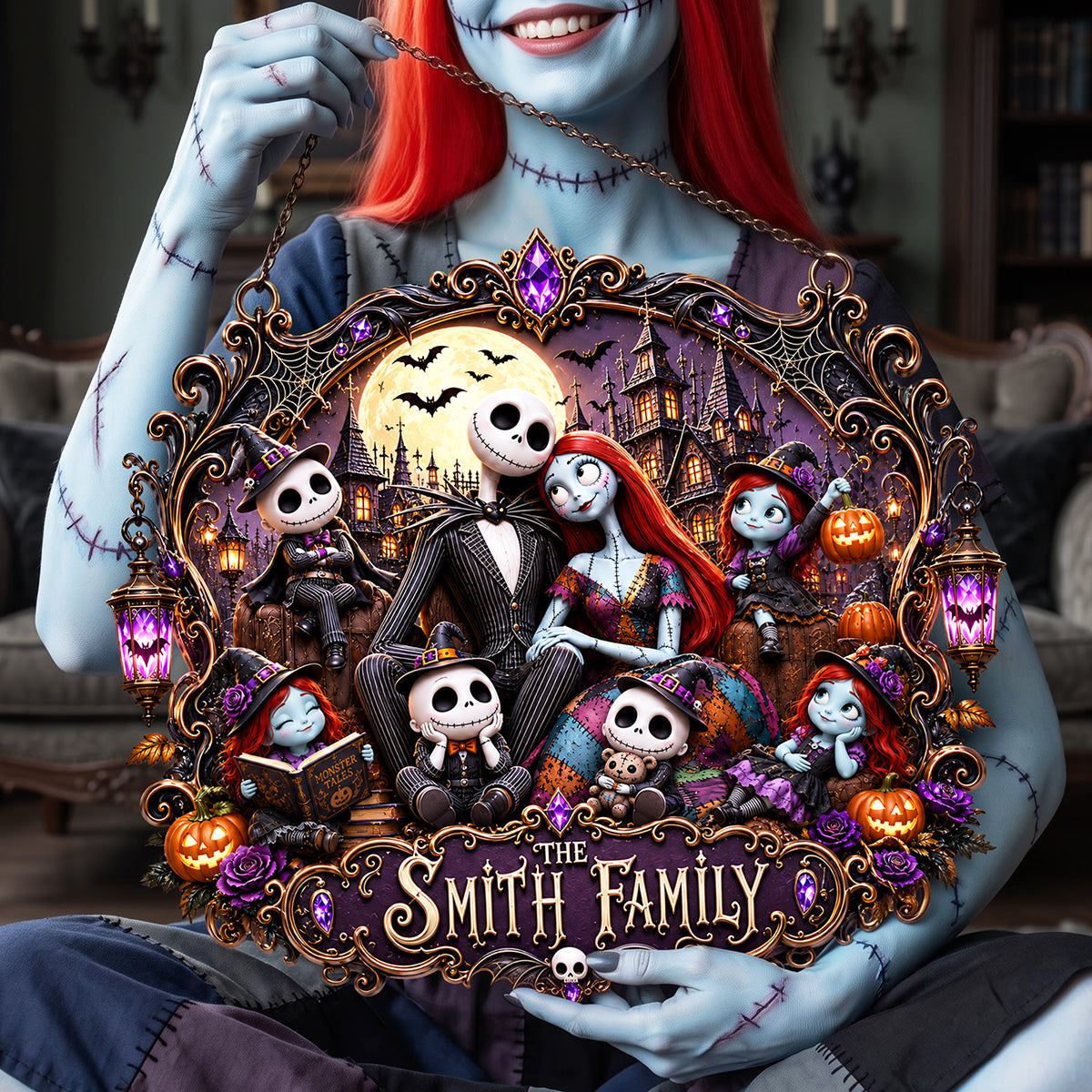 Spooky Family Acrylic Sign - Personalized Halloween Gifts For Family 02tyta070926 Acrylic Sign PopCulturePrints