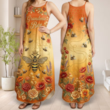 Load image into Gallery viewer, "Bee-lieve in Love" - Cute Little Bee Suspender Maxi Dress - Personalized Gift for Grandma/Mom Dress PopCulturePrints
