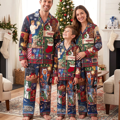 “Unwrap the Joy of Togetherness” – Personalized Adventure Family Christmas Pajamas - Gift for Families Pajama Set PopCulturePrints