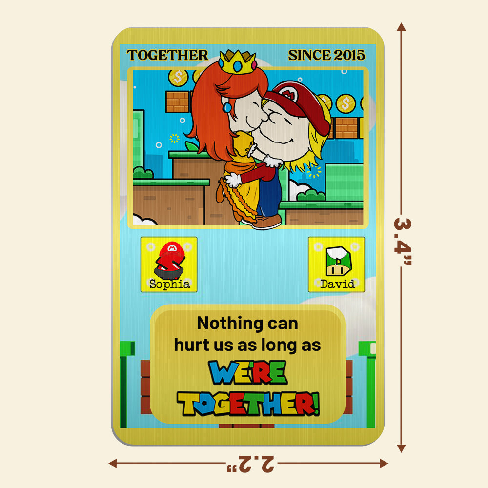 Personalized Wallet Card for Couples - We're Together Wallet Card PopCulturePrints