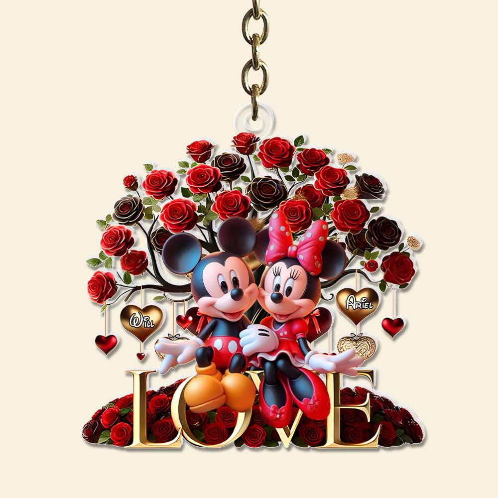 Romantic Personalized Acrylic Keychain for Couples - Valentine's Day Gifts Keychains PopCulturePrints