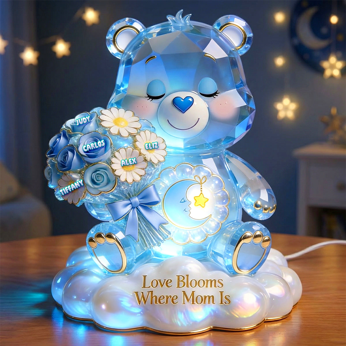Love Blooms Where Mom Is - Personalized Light Box Gift for Moms & Grandmas Light Box PopCulturePrints