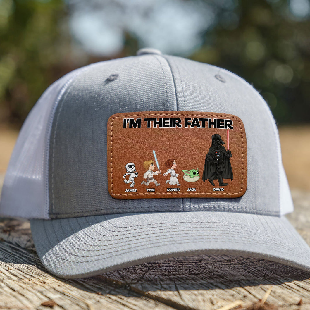 Custom 'I'm Their Father' Leather Patch Hat