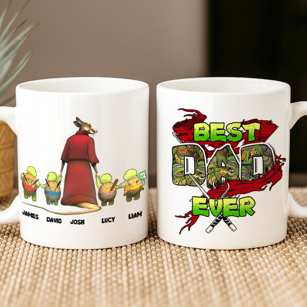 Personalized Cool Dad Coffee Mug with Cartoon Characters Coffee Mug PopCulturePrints