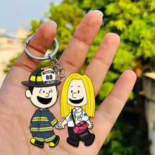Load image into Gallery viewer, Custom Couple Keychain - Meaningful Personalized Valentine&#39;s Day Gifts Keychains PopCulturePrints
