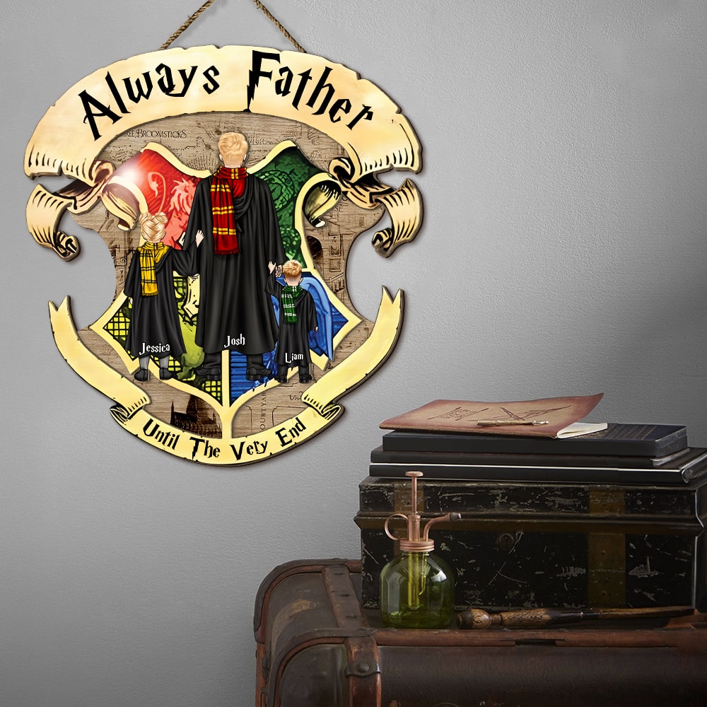 Personalized Always Father Wooden Plaque - Harry Potter Themed Gift