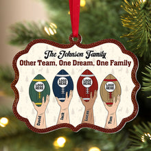 Load image into Gallery viewer, Personalized American Football Family Christmas Ornament Ornament PopCulturePrints
