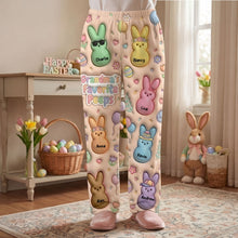 Load image into Gallery viewer, Grandma's Favorite Peeps Bunny Pajama Pants - Personalized Gift for Easter Pajama Pant PopCulturePrints
