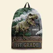 Load image into Gallery viewer, Unleash Adventure with Your Personalized Dinosaur Backpack - Fun Custom Gift for Kids Backpack PopCulturePrints
