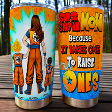 Load image into Gallery viewer, Super Saiyan Mom Tumbler - Personalized Gift for Moms &amp; Grandmas Tumbler Cup PopCulturePrints
