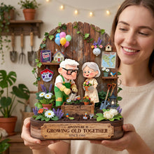 Load image into Gallery viewer, Adventure is Growing Old Together - Personalized Gardening Couples Acrylic Plaque
