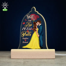 Load image into Gallery viewer, Till The Last Petal Falls Personalized LED Light for Couples Led Night Light PopCulturePrints
