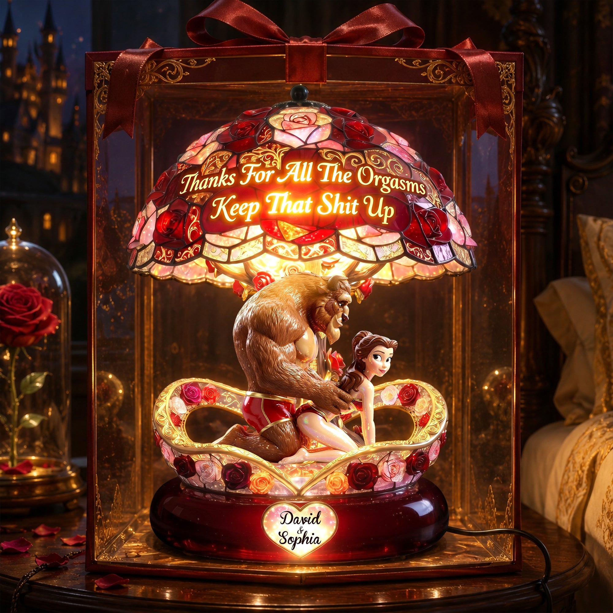 Naughty Fairy Tales Couple Acrylic Light Box - Personalized Gifts For Couple 05ohlu180626 Light Box PopCulturePrints