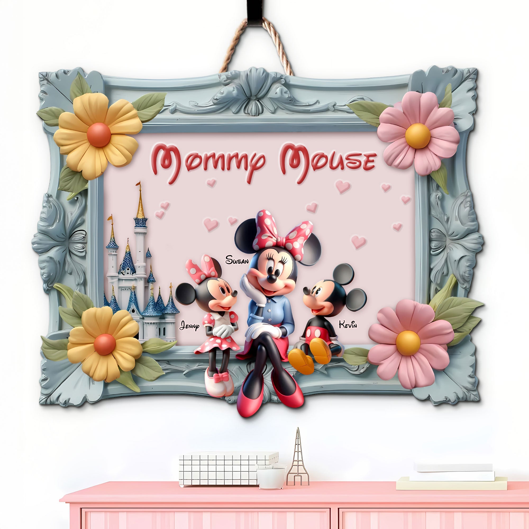 Mommy Mouse: A Magical Reminder of Love - Personalized Wood Sign for Mom & Grandma Wood Sign PopCulturePrints