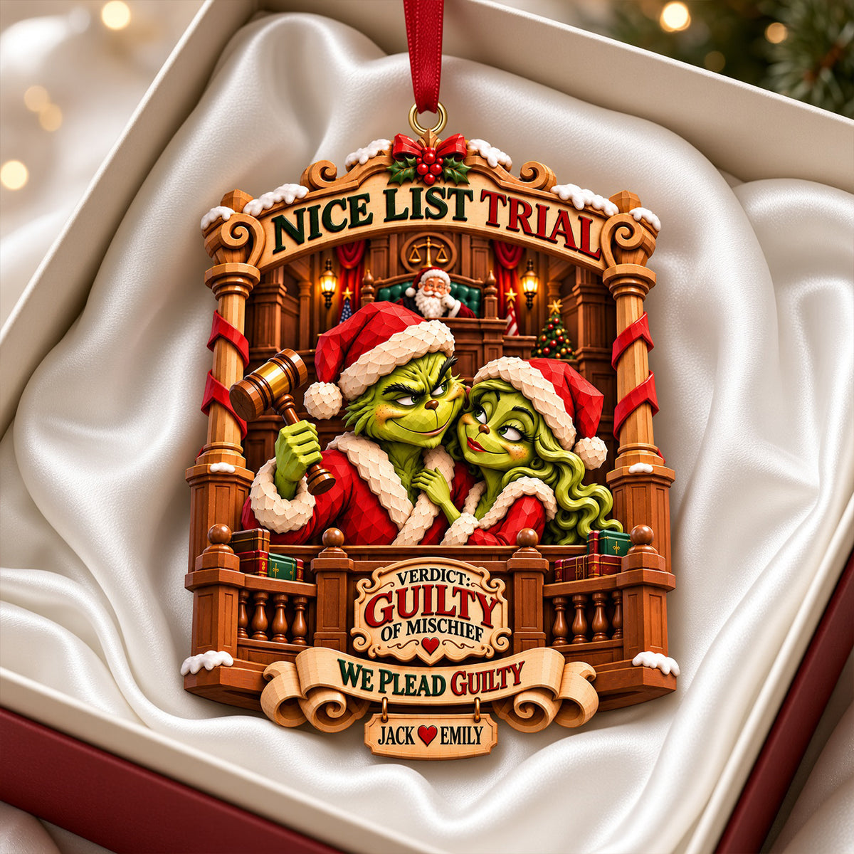 Couple Nice List Trial Christmas Ornament - Personalized Gifts For Couple 08hatn121026 Ornament PopCulturePrints