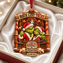 Load image into Gallery viewer, Couple Nice List Trial Christmas Ornament - Personalized Gifts For Couple 08hatn121026 Ornament PopCulturePrints
