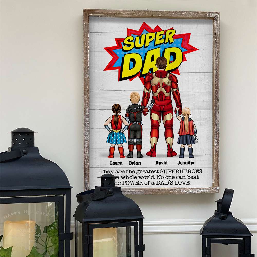 Custom Super Mom Canvas Print - Personalized Family Heroes Poster & Canvas PopCulturePrints