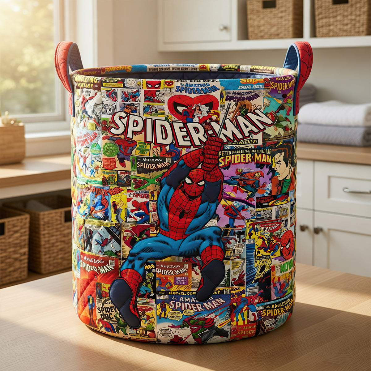 “Unleash the Heroic Spirit!” - Personalized Action Hero Laundry Basket - Perfect Gift for Kids