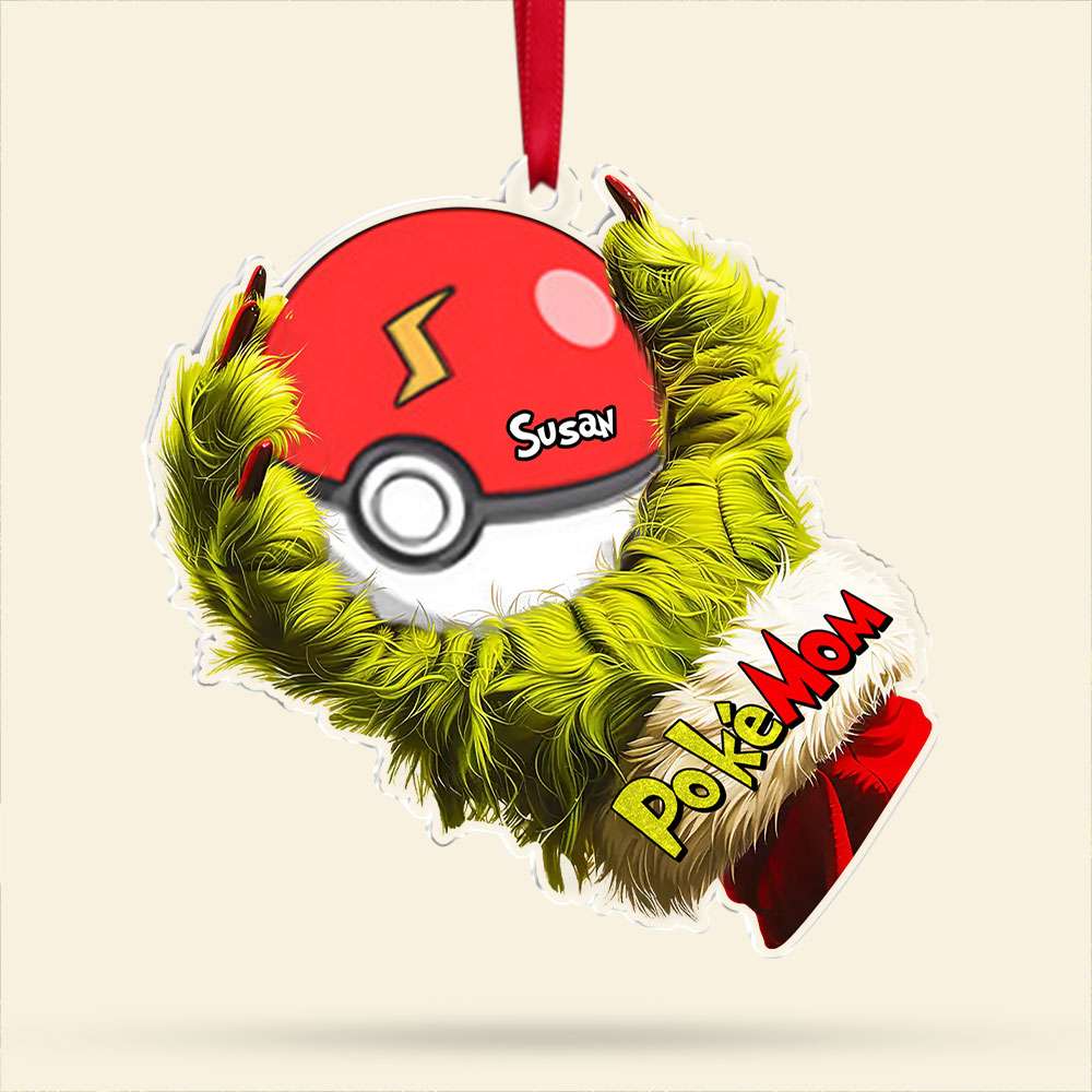Personalized PokeMom Christmas Ornament for Moms Ornament PopCulturePrints