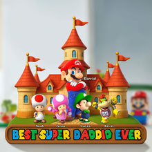 Load image into Gallery viewer, Best Super Dad Ever - Personalized Acrylic Plaque for Dad Shaped Plaques PopCulturePrints
