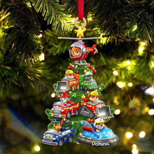 Load image into Gallery viewer, &quot;Celebrate Christmas with Cute Animals - Personalized Acrylic Ornament&quot; Ornament PopCulturePrints
