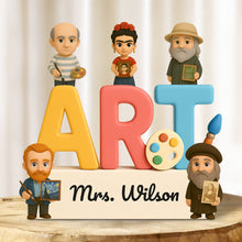 Load image into Gallery viewer, Celebrate Creativity: Personalized Art Teacher Acrylic Plaque - Custom Gift for Educators and Art Lovers Shaped Plaques PopCulturePrints
