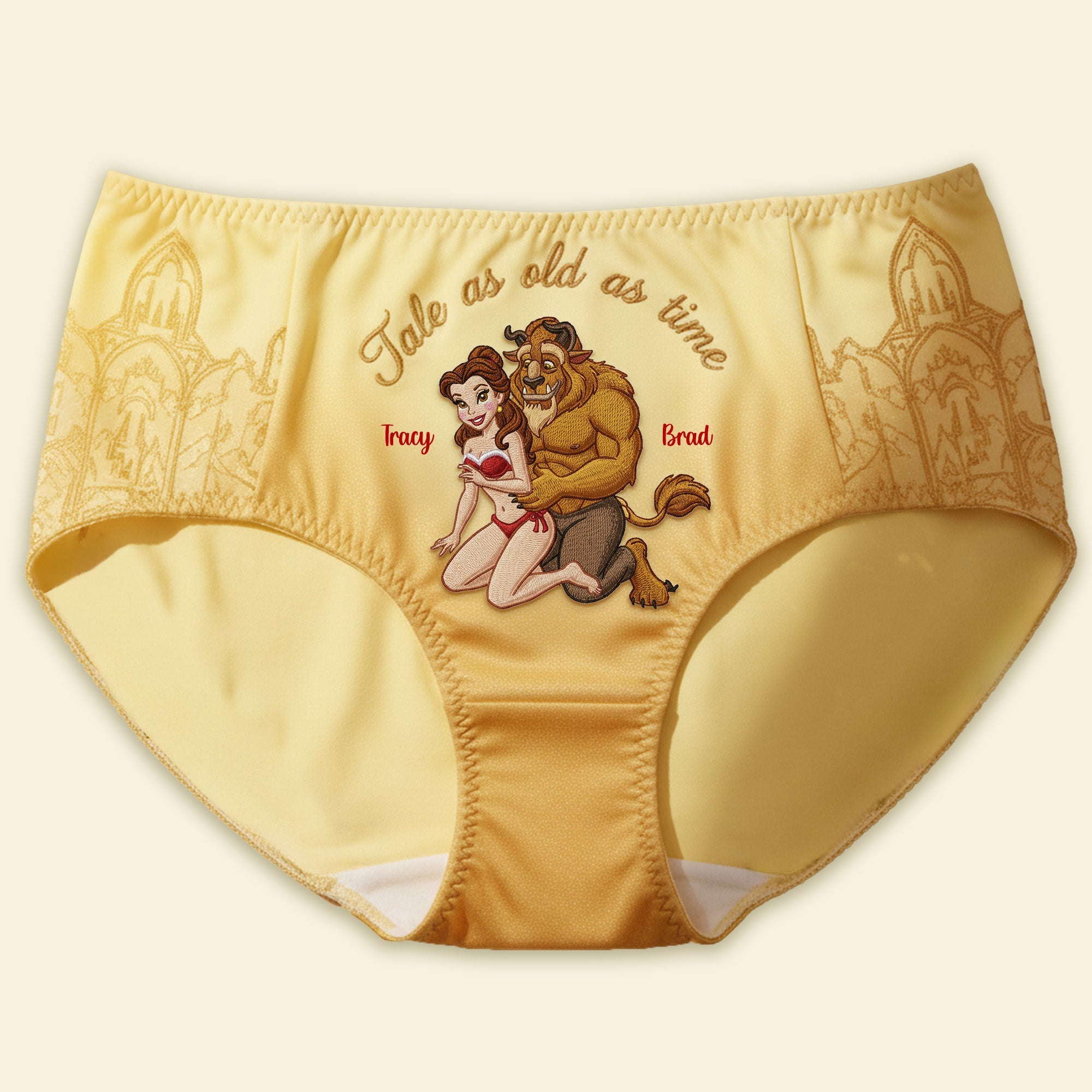 “Tale as Old as Time” - Naughty Couple Women's Brief - Personalized Gift for Your Wife Boxer Briefs PopCulturePrints